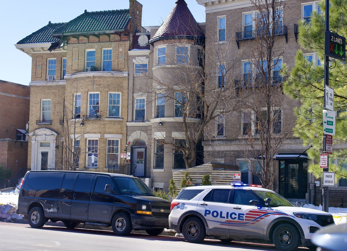 DC Police on the scene of a fatal shooting that took place this morning on 16th Street NW. This would be the third homicide of the year in the District