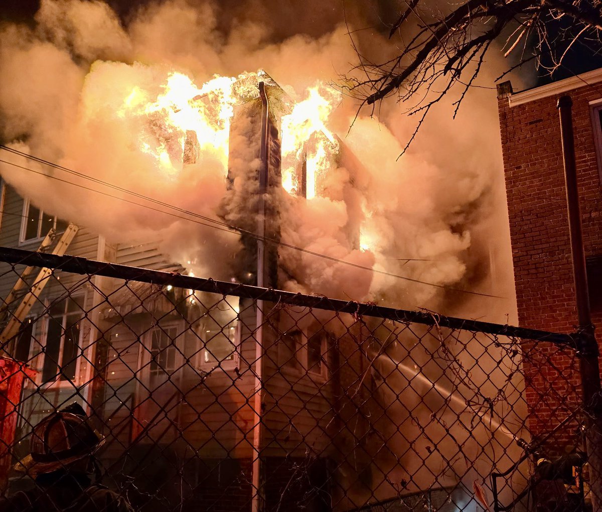 Early stages of the Fire Task Force in the 1500 block of 19th St SE. DC firefighters