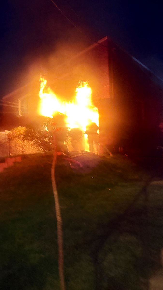 Working Fire 200 block Webster St NE. Had fire 1st floor 2 story occupied semi-detached dwelling. Visible fire knocked down. Checking for extension. Currently evaluating 1 resident. DC firefighters