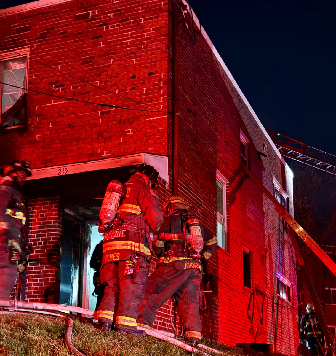 Working Fire 200 block Webster St NE. Fire involved 1st floor and is under control. The civilian assessed by EMS currently not being transported. No other injuries. Fire investigators on scene. Currently 2 displacements. DC firefighters