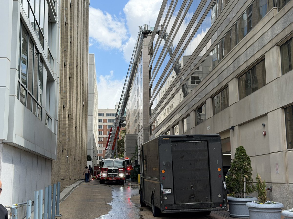 Fire - 1200 Block of 25th St NW Confirmed - One auto on fire on 2nd level of parking garage extinguished. Significant smoke being ventilated at this time. Building was fully evacuated. No injuries to report