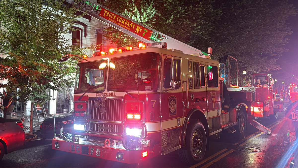 2nd Alarm - 700 Block of 8th St SE Media Staging Area: 8th and I Street SE - approach from 8th and M St SE - Briefing at 10 pm. One firefighter transported with serious/non-life threatening injury to area hospital.