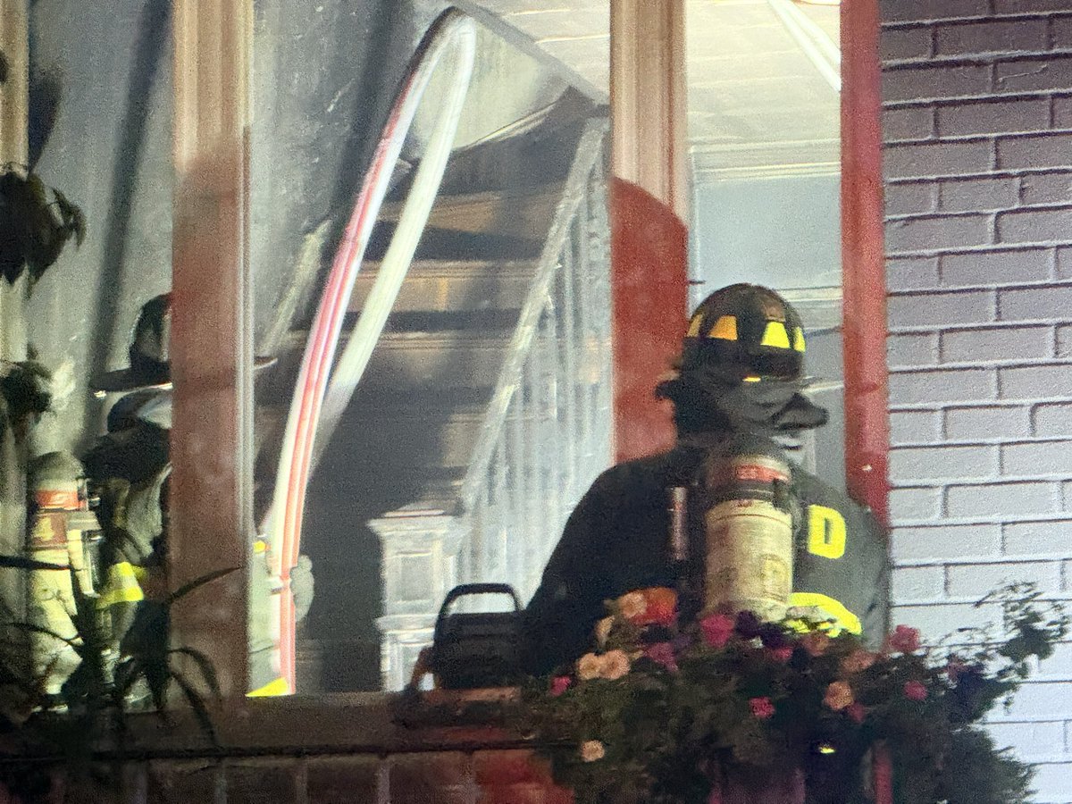 Fire - 800 Block of Delafield Place NW All fire in basement is extinguished. 2 individuals rescued by ladder from rear of structure.  