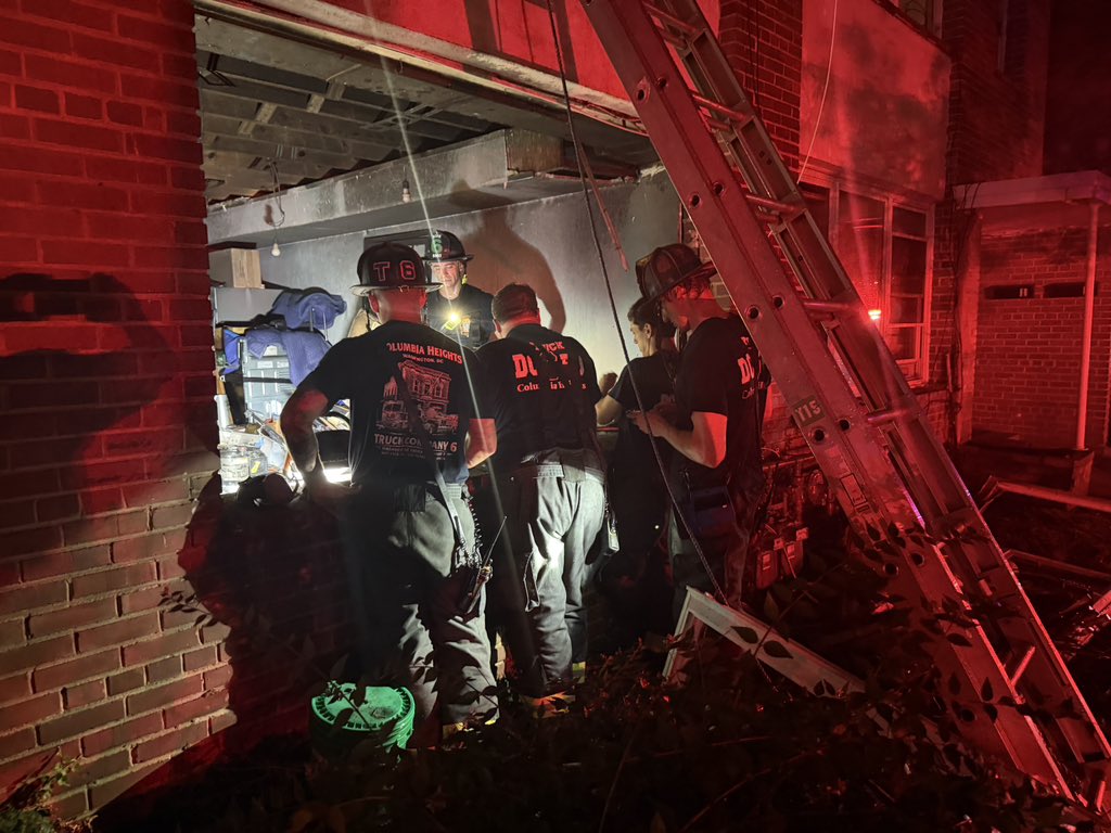 Fire: 4400 Block of 2nd St NE Fire contained to first floor of a vacant apartment - no extension to upper floors or adjacent apartment. No injuries and no displacements. Cause of fire is accidental and electrical due to downed tree on wires from storm
