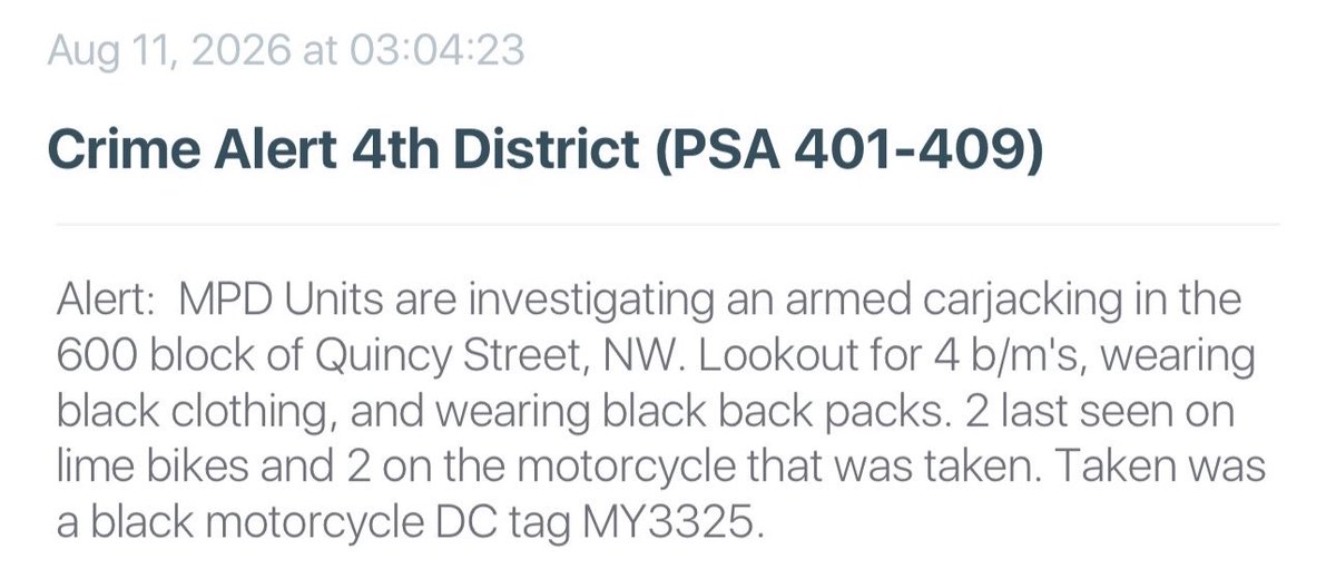 DC Police working several incidents going into the 3am hour: - Shooting at 1800 8th Street NW in Shaw. (believed to be no injuries, only gunfire) A suspected car involved has been stopped on Sixth Street and S Street NW, with MPD K-9 units on scene.
