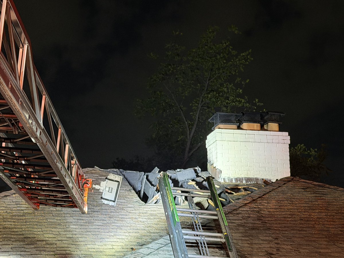 2 ALARM HOUSE FIRE IN SOUTHEAST DC: 3700 Bl. of Suitland Rd. S.E. @dcfireems responded to a 1 story home with fire showing on arrival.  During that attack a Mayday was requested for a firefighter who fell through the roof.