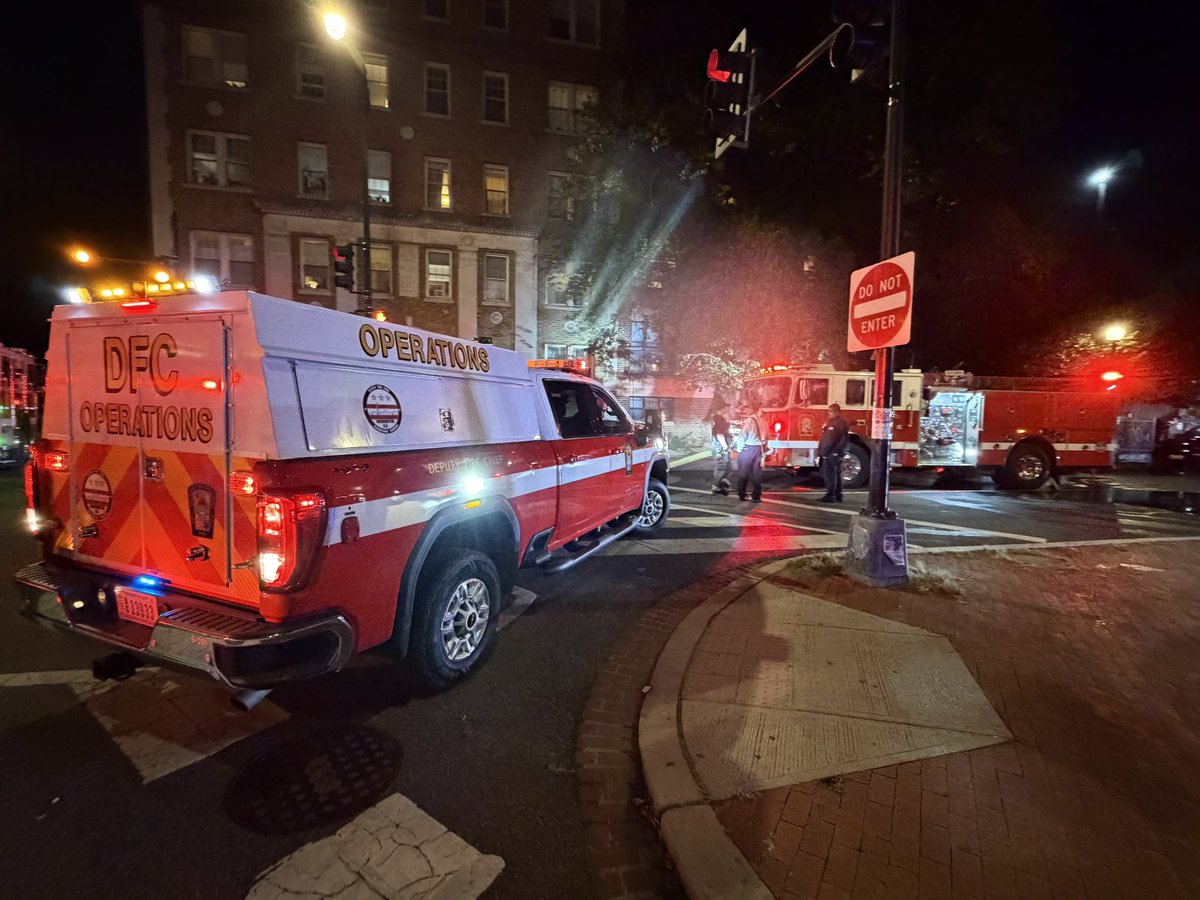 Fire - 1600 block of Park Road NW. Fire contained to bedroom of a first-floor apartment; no spread to adjacent units. One adult male evaluated and refused treatment/transport; displaced. 