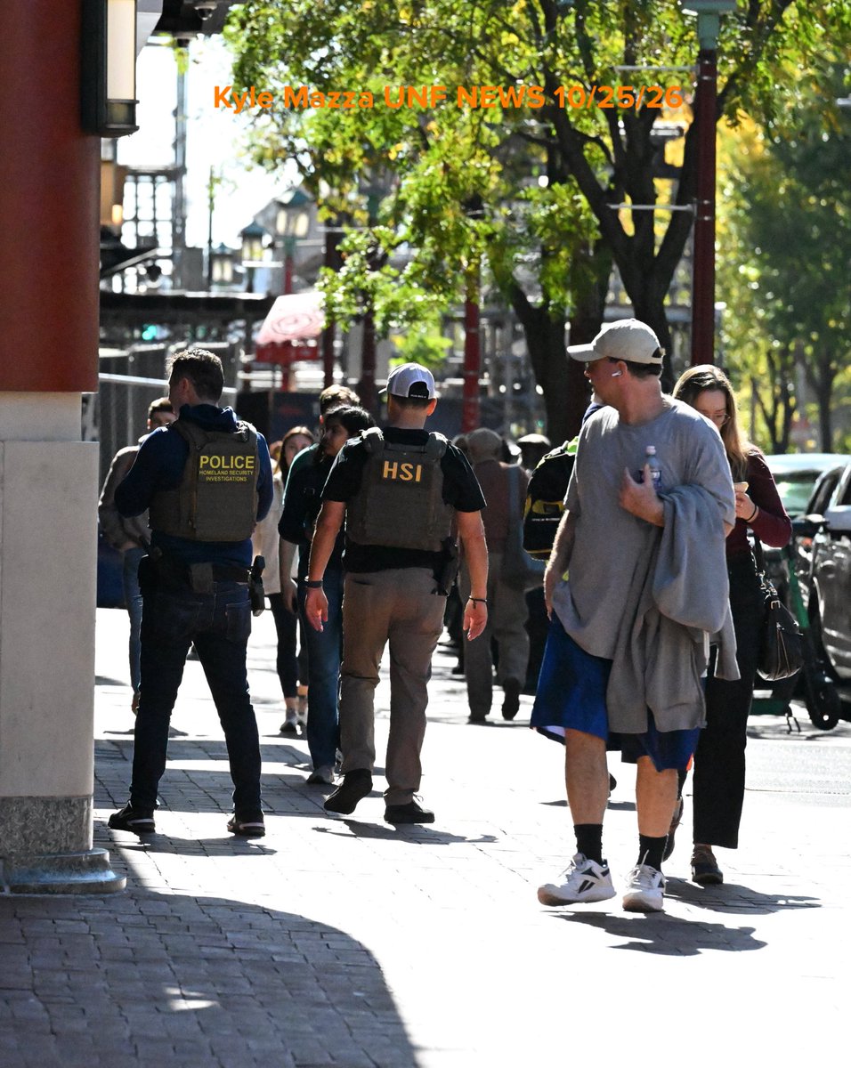 Agents with the Federal Bureau of Investigation (FBI), Homeland Security Investigations (HSI) and other federal law enforcement agencies in the area on 7th St NW and H St NW in Washington, DC